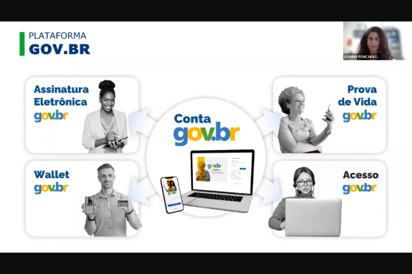 Print da tela de apresentação da servidora Luanna Roncaratti.